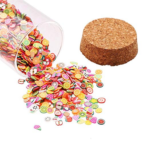 CCINEE 4000PCS 3D Fruit Nail Slices & Polymer Clay Slime Charms