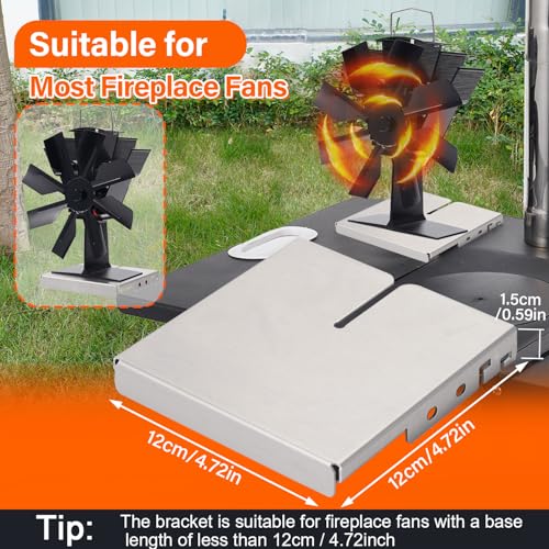 COMBIUBIU Aluminum Stove Fan Mounting Bracket for Portable Heaters