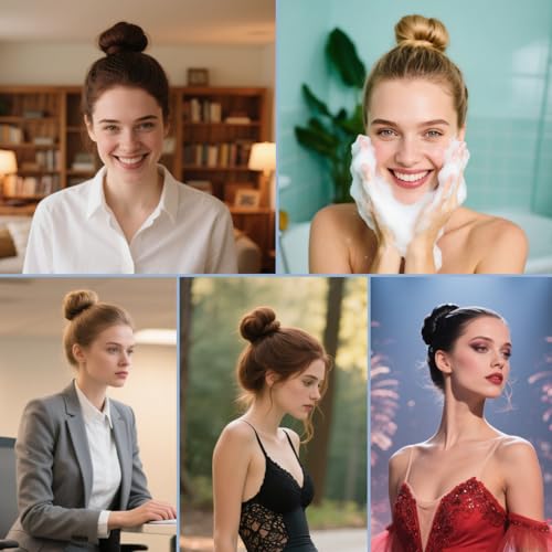 Mesh Hair Nets for Buns and U-Shaped Hair Pins Set for Ballet and Dance