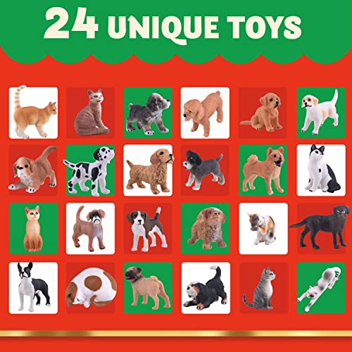 JOYIN Christmas Advent Calendar 2025, 24 Days Dog Cat Countdown Animal Advent Calendar for Kids Toddlers, Christmas Party Favor Gifts, Xmas Gifts for Boys Girls
