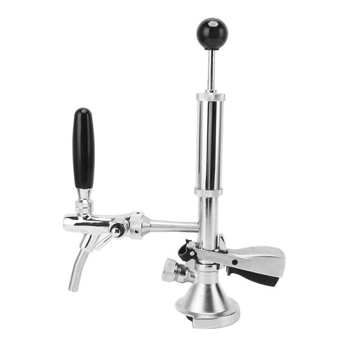4" Keg Party Pump, Stainless Steel Keg Hand Pump, Probe Coupler Beer Tap for Keg with Distributor and Handle for Homebrew, Picnics, Welcome Parties, Wedding Events, And Family Gatherings