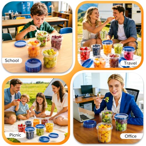 HOMETALL Airtight Freezer Storage Containers - 6 Pack (33, 24, 17 oz)