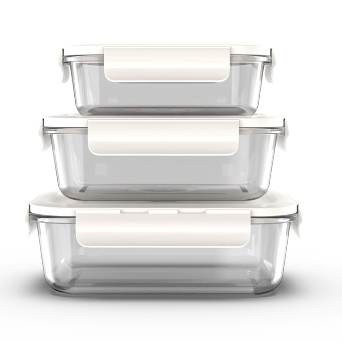 GENIEX Glass Vacuum Seal Containers for Food Storage (Sealer sold separately)
