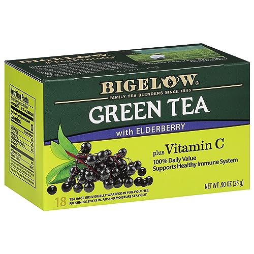 Bigelow Green Tea with Elderberry & Vitamin C, 18 Bags