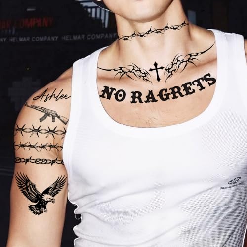 FANRUI Barbed Wire Temporary Tattoos Y2K Tramp Stamp Fake Tattoos