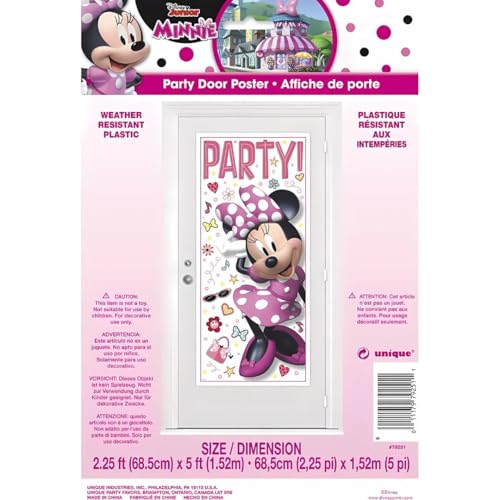 Disney Minnie Mouse Door Party Poster - 27" x 60" - Multicolor