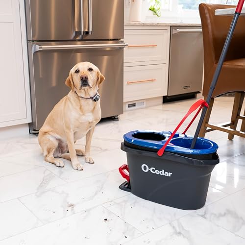 O-Cedar RinseClean Spin Mop & Bucket System | Clean with Water | Removes 99% of Bacteria