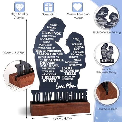 Mother Daughter Acrylic Plaque - Heartfelt Inspirational Gift