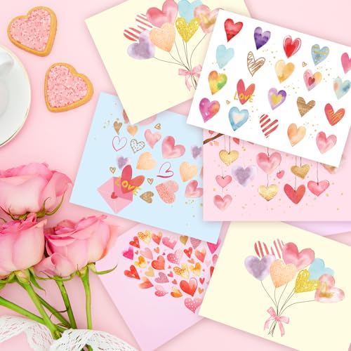 6 Valentine's Day 3D Greeting Card Holders with Envelopes