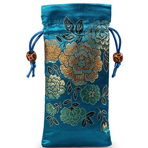 Silk Brocade Drawstring Pouch Set - 6pcs Jewelry & Gift Bags
