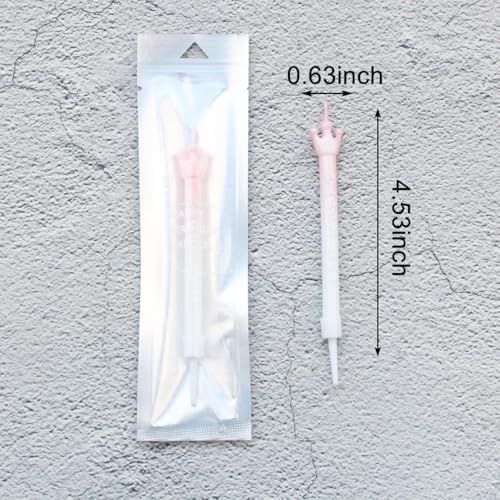 Gradient Pink Crown Birthday Candles - 5PCS Long Smokeless Wax