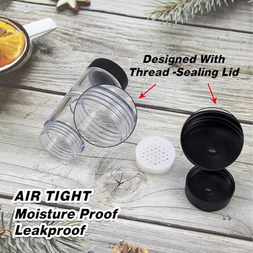Sunmei 2-Pack Salt & Pepper Shaker Set - Moisture Proof, Airtight, Portable for Camping & Outdoors