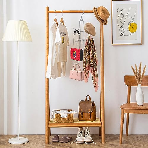 Baoswi 4-Tier Purse Organizer - Silver Metal Hanging Bag Holder