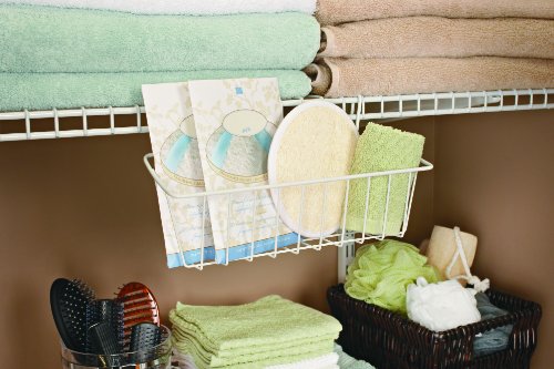 Packet Pal Wire Basket for Organizing Small Items - White
