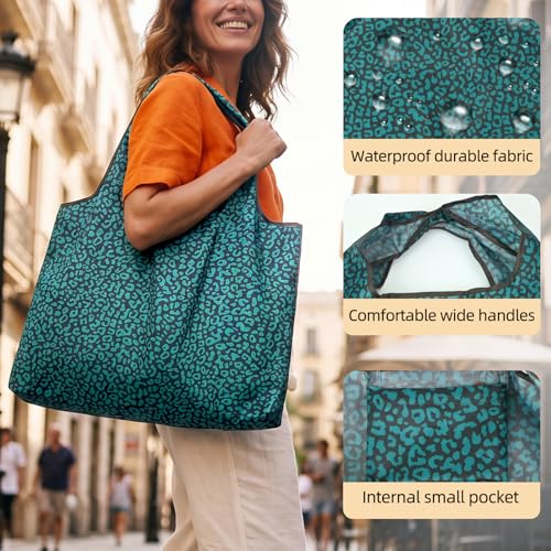 Reusable Grocery Bags - 2 Pack Large Foldable Shopping Totes