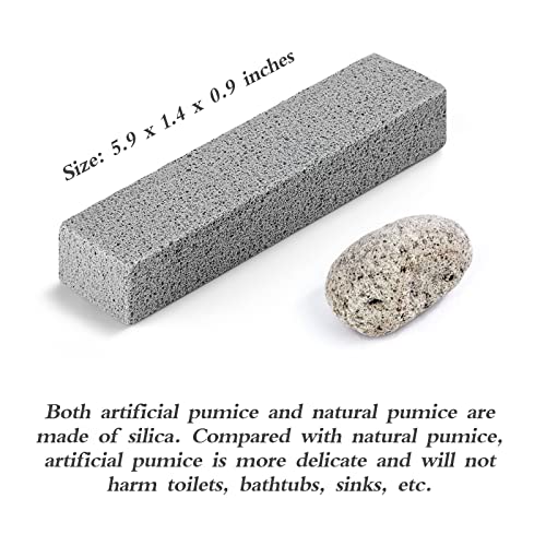 Lenicany 6 Pack A-6 Pumice Stones for Toilet & Tile Cleaning, Hard Water Stains