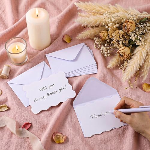 12 Bridesmaid Proposal Cards Set with Envelopes - Elegant Design