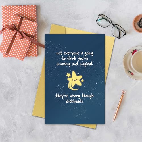 Encouragement Card for Friends & Family - 8x5.3 Inches