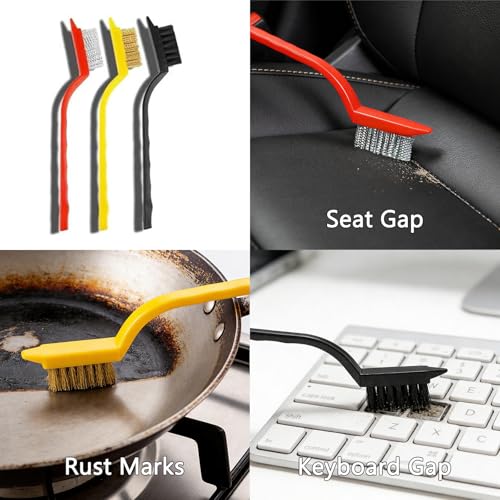 TURUM Crevice Cleaning Brush - Hard Bristle Grout Scrub Tool