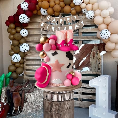 Pink Cowgirl Cake Topper Set - 16PCS Western Hat & Boot Decor
