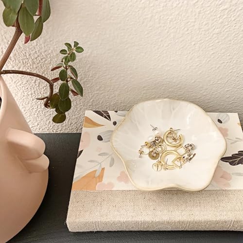 Lotus Leaf Ceramic Jewelry Dish Set - Unique Ring & Necklace Holder