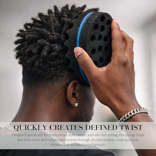 Hair Twist Curl Sponge Brush Dual-Sided Afro Coil & Dread Styling Tool