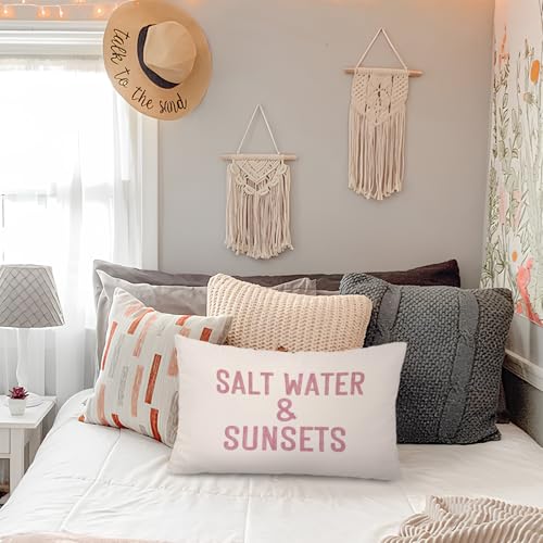 Lacama Pink Coastal Beach 12x20 Decorative Pillow Cover