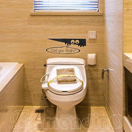 Did You Flush Toilet Seat Stickers - 2 Pack Funny Bathroom Decals