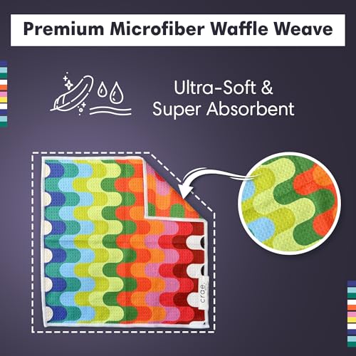 Ziggy Microfiber Double-Sided Washcloths - Super Absorbent Waffle Weave
