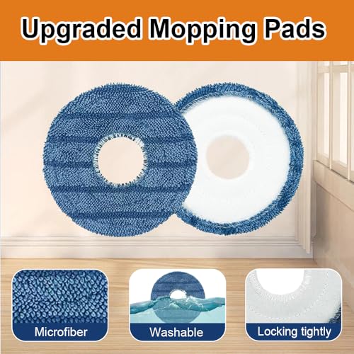 6-Pack Microfiber Mop Pads for Eufy Omni C20 Vacuum Cleaner