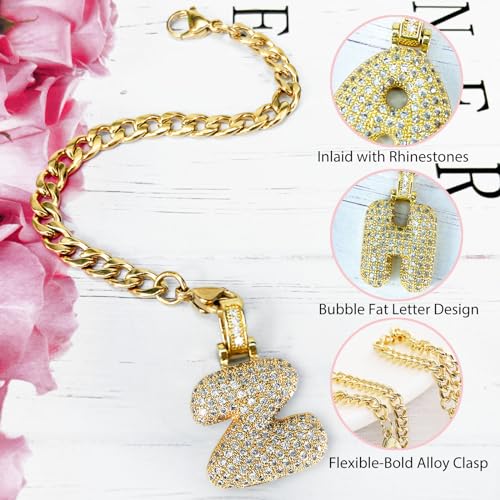 Bubble Letter Cup Charm for Stanley Tumbler Bling Initial Keychain