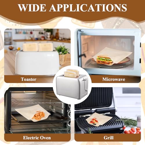 PEASUG Reusable Toaster Bags - 10 Pack Assorted Sizes for Non-Stick Cooking