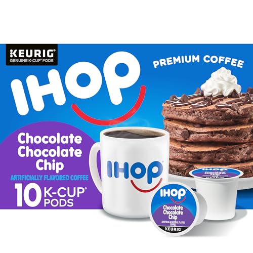 IHOP Chocolate Chocolate Chip Coffee Pods for Keurig, 10 Count Box