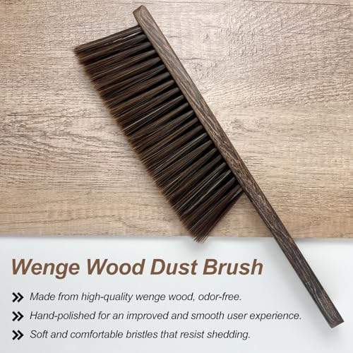 Handheld Wood Dusting Brush with Soft Bristles for Cleaning