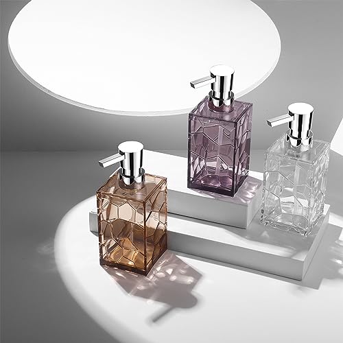 Clear Acrylic Pump Bottle Dispenser 10oz - 1 Pack for Lotion & Soap