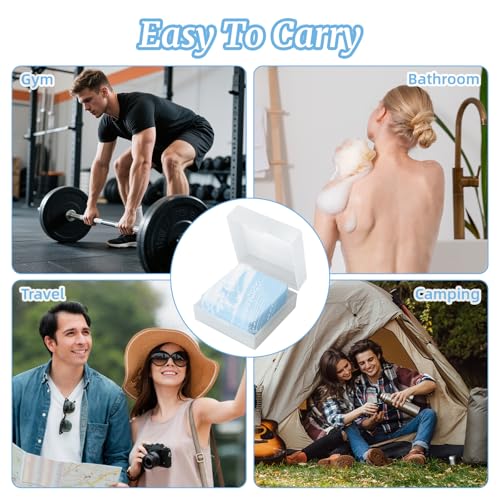 Portable Travel Soap Case with Draining Pad - Leak-Proof Square Soap Holder