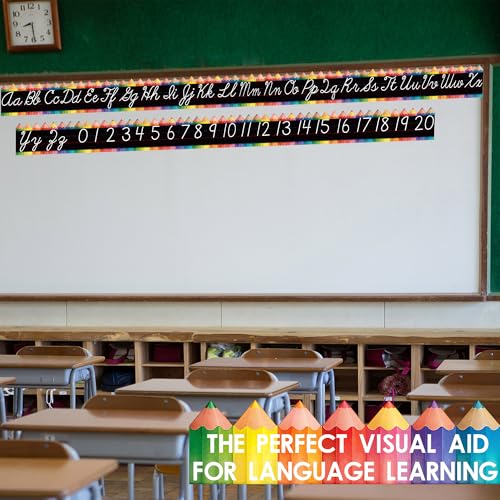Cursive Alphabet Bulletin Board Set - 15 PCS Classroom Decor
