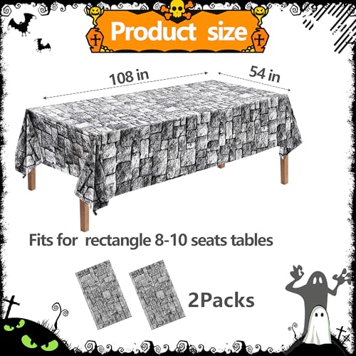 Medieval Castle Knight Tablecloths - 54x108 Inch, 2 Pack