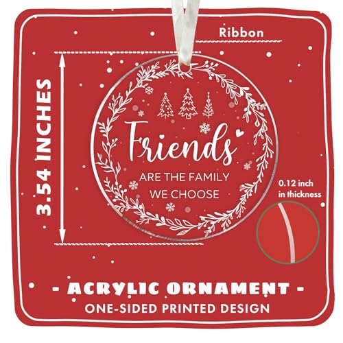 Best Friend Acrylic Christmas Ornament - Friendship Holiday Keepsake Gift