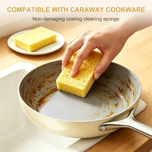 Vekniqo Cellulose Cleaning Sponges for Caraway Cookware - 4 Pack