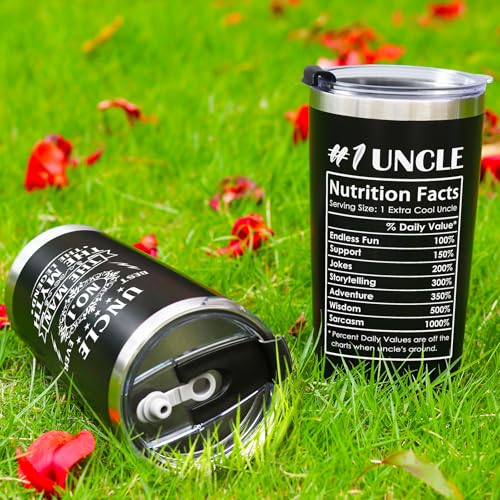 Uncle Gifts Tumbler - Christmas Gift for Uncles from Niece & Nephew - Best Uncle Ever Mug - Dad & Men Coffee Cup - Variation of Uncle Gifts Tumbler