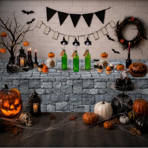 3 Pcs Medieval Castle Tablecloths 54x108 Inch – Stone Pattern