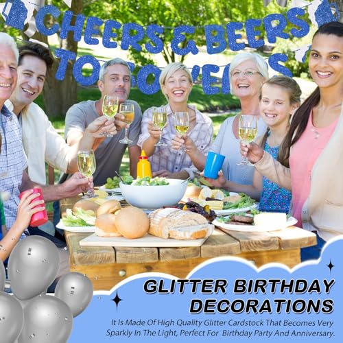 Cheers & Beers to 50 Years Banner - 50th Birthday Party Decor