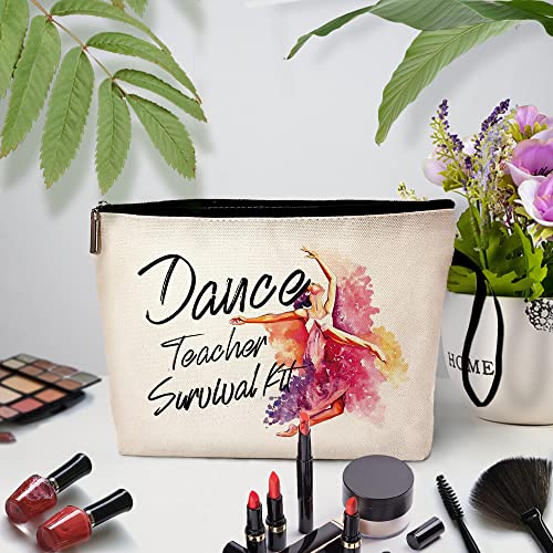 Dance Teacher Makeup Bag Canvas Cosmetic Pouch Appreciation Gift