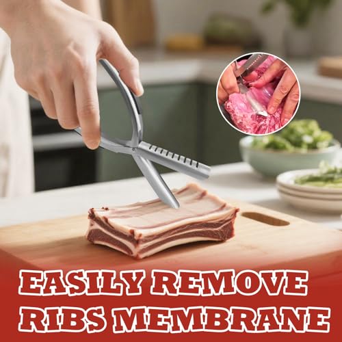 Standard Rib Membrane Remover Kit - Stainless Steel BBQ Tool