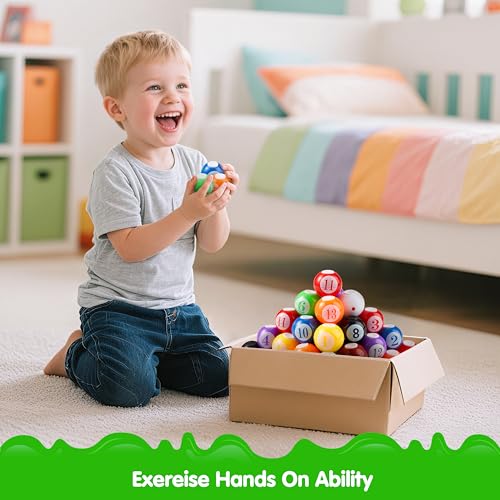 JOYIN 36-Pack 8-Ball Pool Fidget Spinners for Kids Party Favors, 1.3 Inch, Safe & Durable