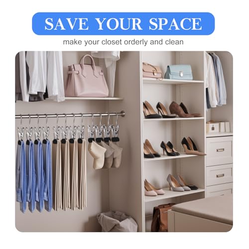 25-Piece Stainless Steel Laundry Hook Hangers with Clips