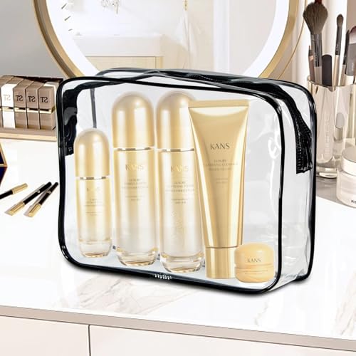 DESKEMAI TSA Approved Clear Toiletry Bag - Quart Size Travel Organizer