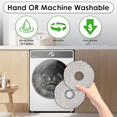 4 Pack Microfiber Mop Pads for ECOVACS Deebot T30 Pro Max & More