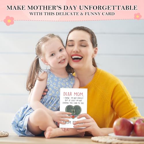 Funny Mother's Day Card from Prison with Envelope - 5.5"x8"